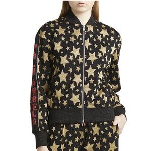 Palm Angels Glittered jacquard track jacket Star Print Zip Size Small S